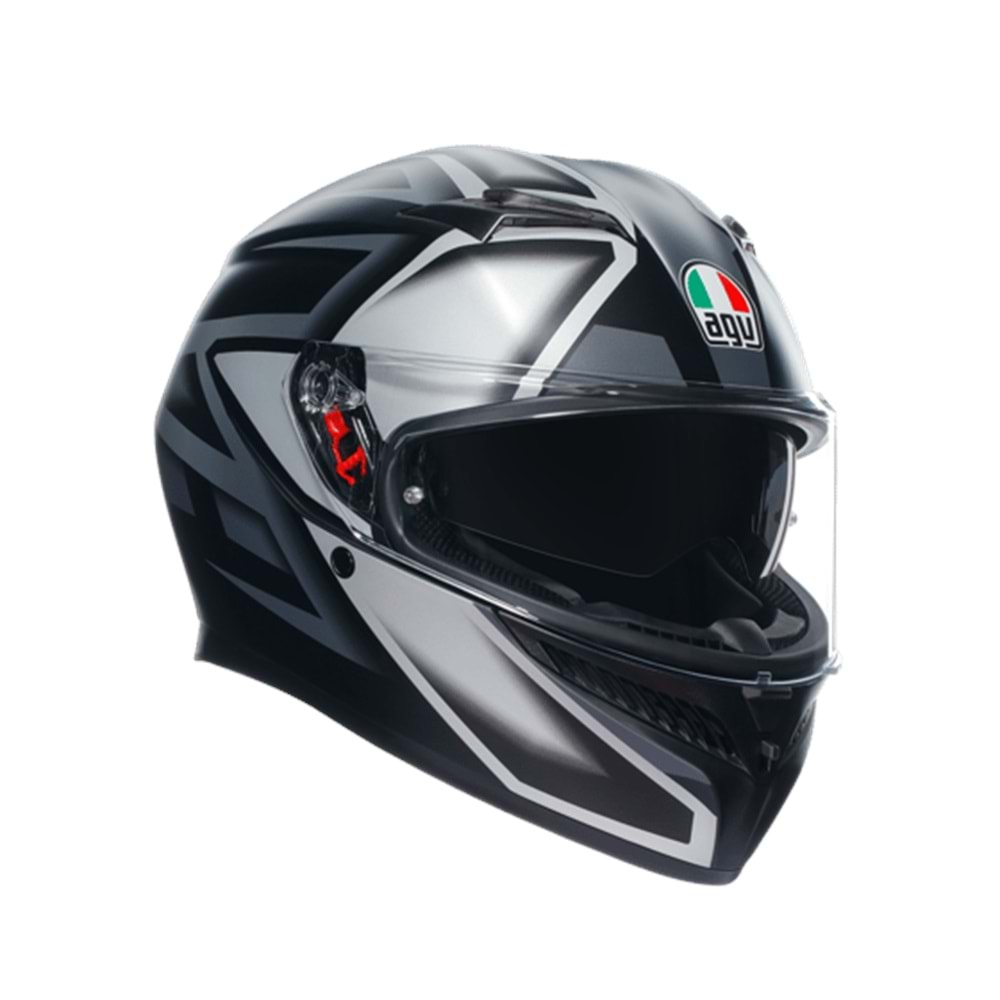 Agv K3 Compound Matt Black Grey Kapalı Kask