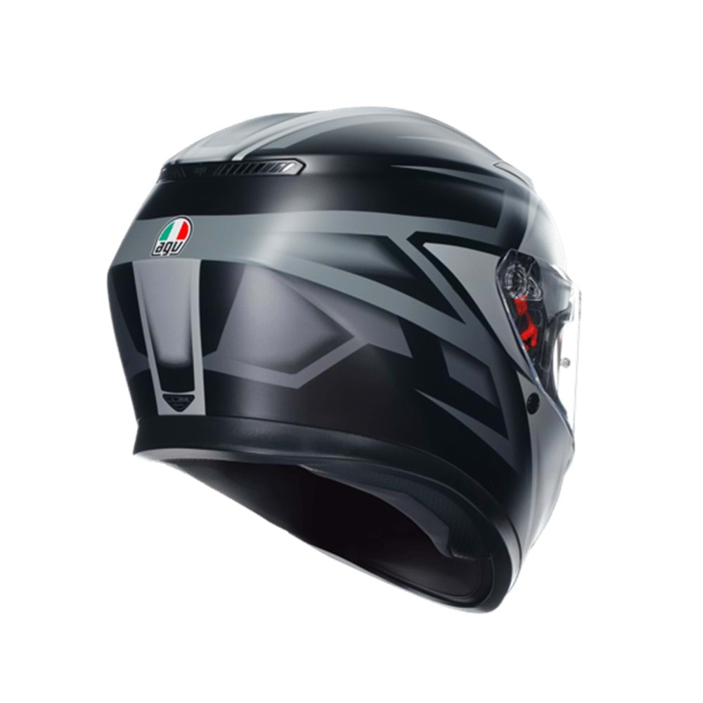 Agv K3 Compound Matt Black Grey Kapalı Kask