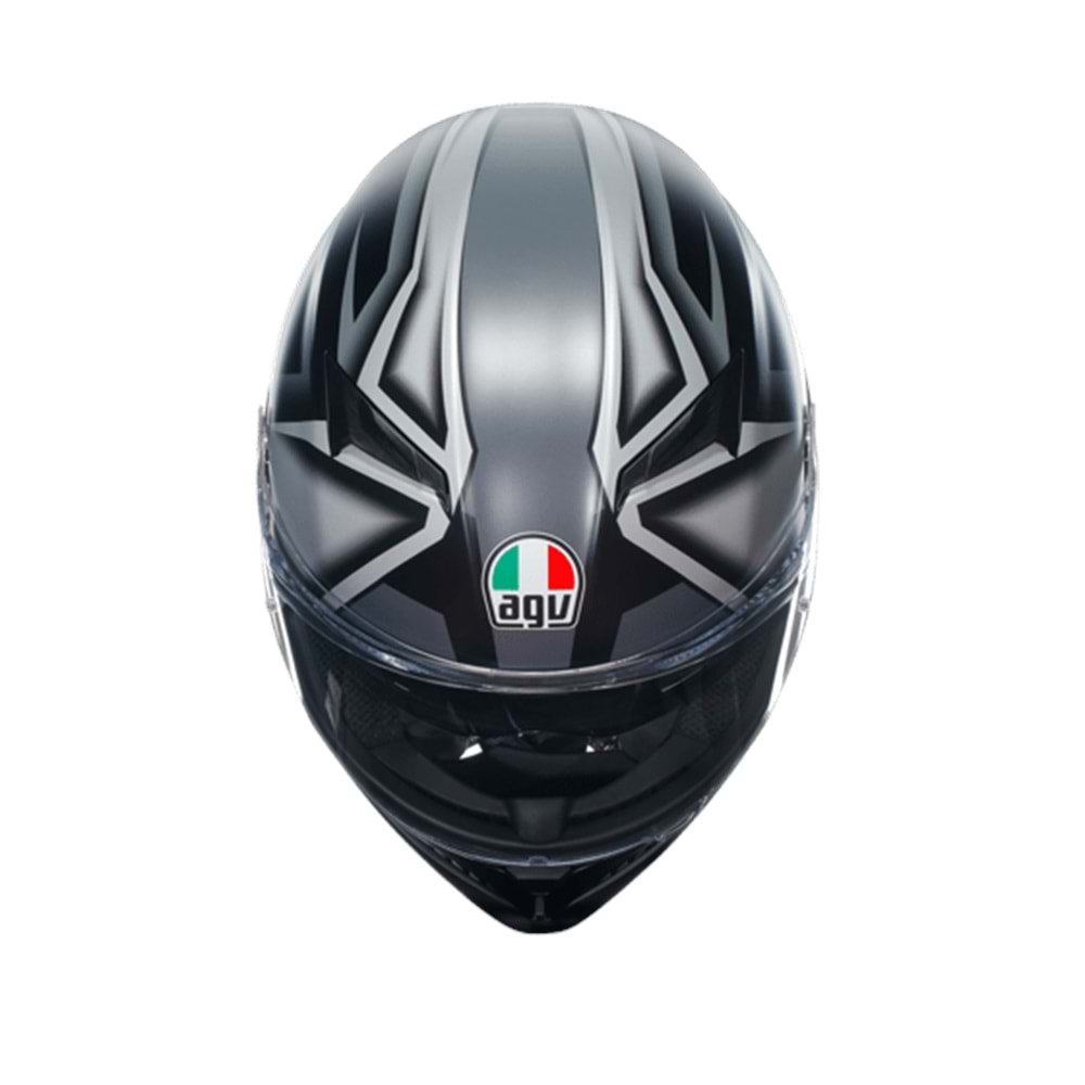 Agv K3 Compound Matt Black Grey Kapalı Kask