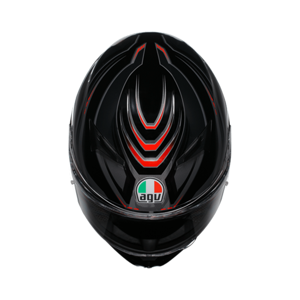 Agv K3 Syth Black Red Kapalı Kask
