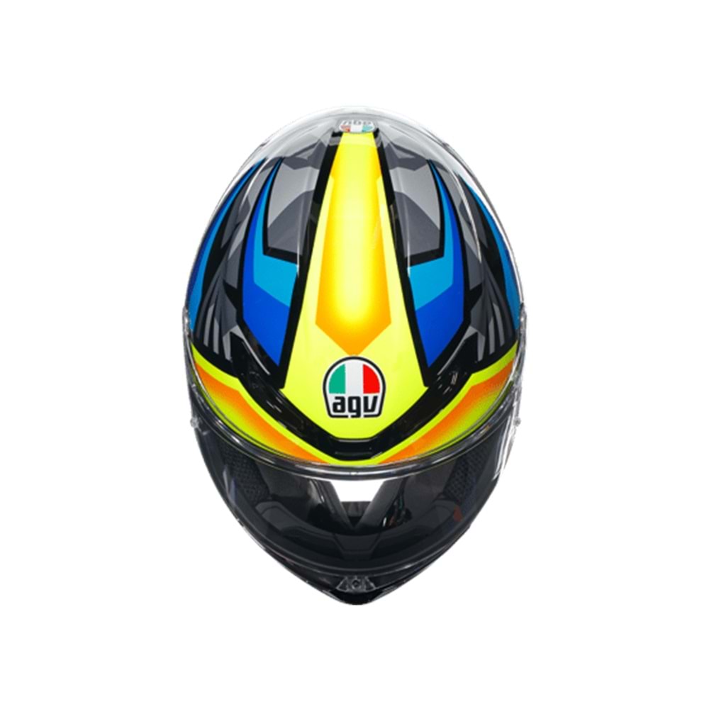 Agv K6 S Joan Black Blue Yellow Kapalı Kask