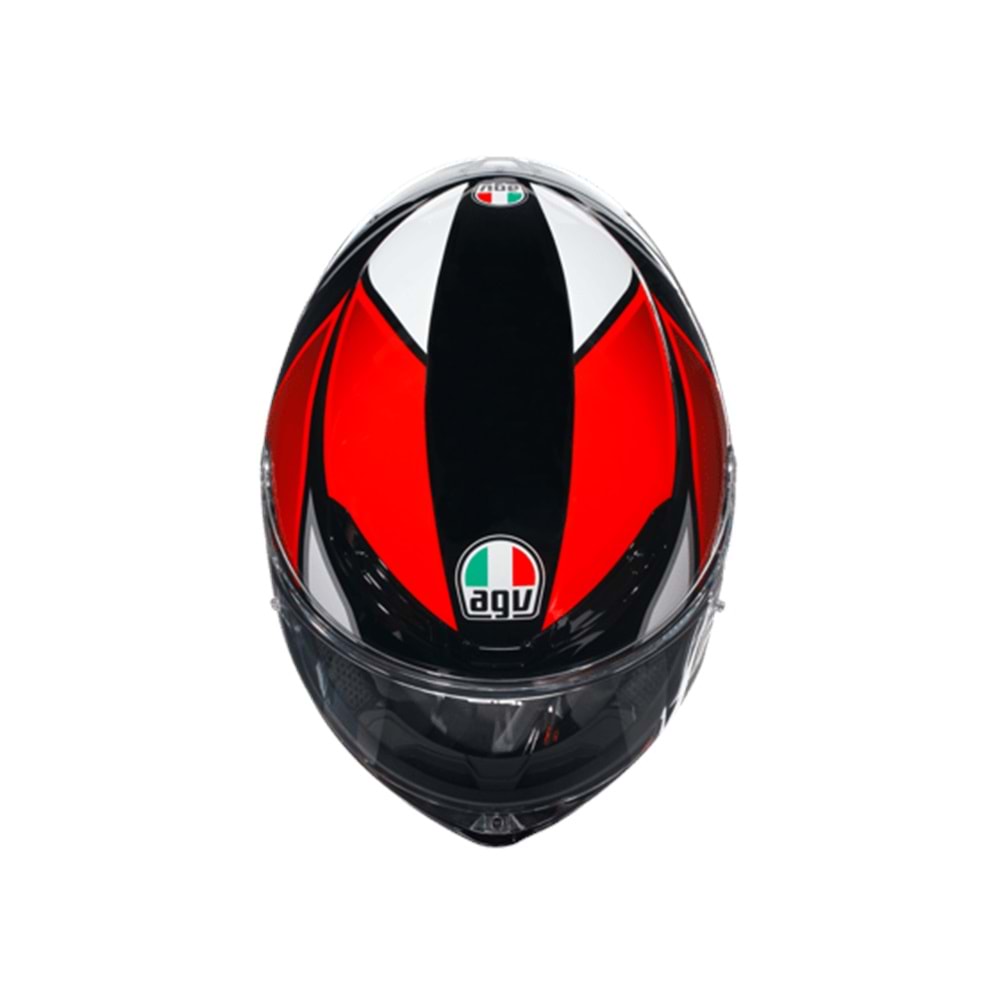 Agv K6 S Hyphen Black Red White Kapalı Kask