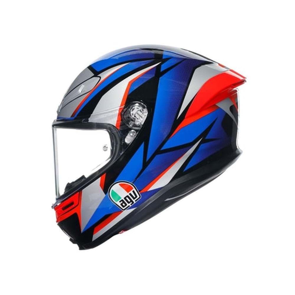 Agv K6 S Slashcut Blue Red Kapalı Kask