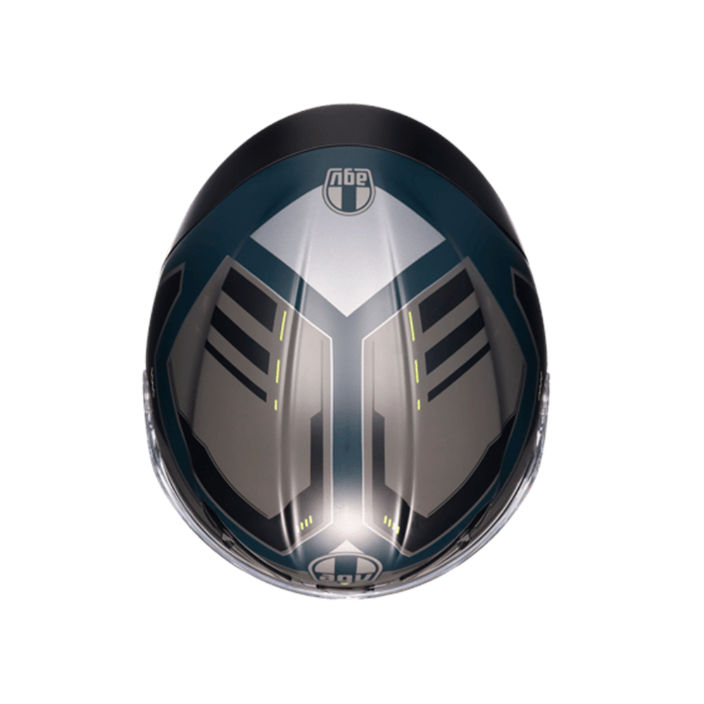 Agv K6 S Mplk Enhance Matt Grey Yellow Fluo Kapalı Kask