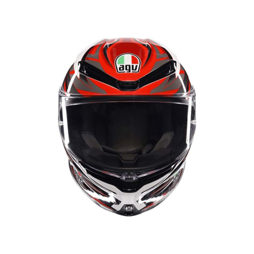 Agv K6 S Reeval White Red Grey Kapalı Kask