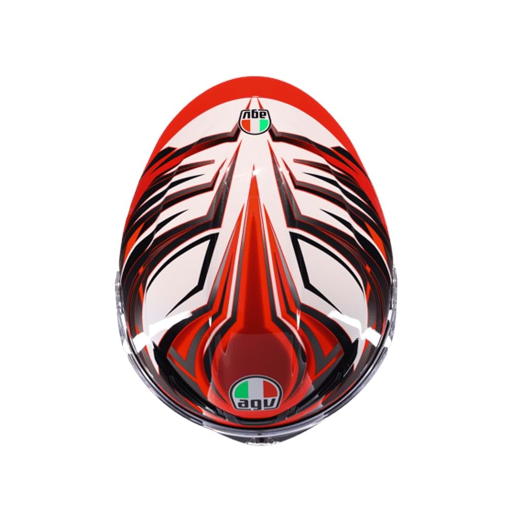 Agv K6 S Reeval White Red Grey Kapalı Kask