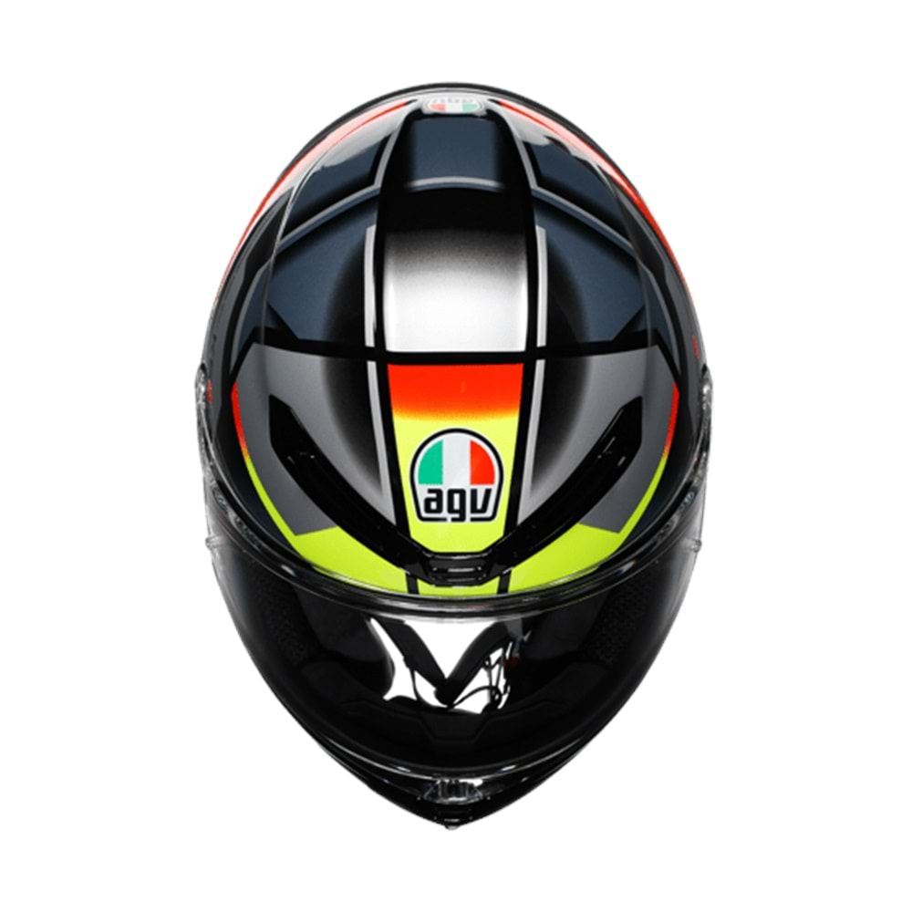 Agv K6 S Erazer Black Red Yellow Fluo Kapalı Kask