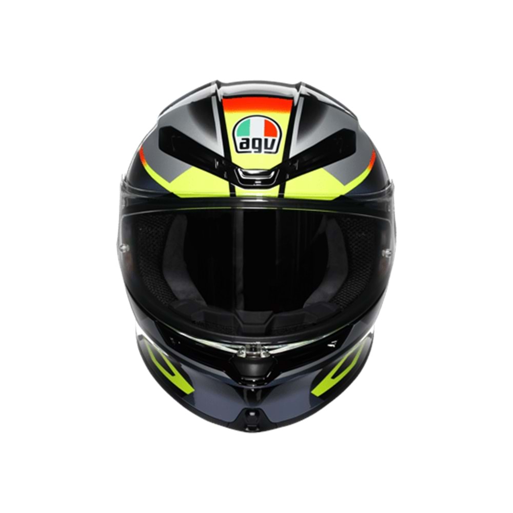 Agv K6 S Erazer Black Red Yellow Fluo Kapalı Kask