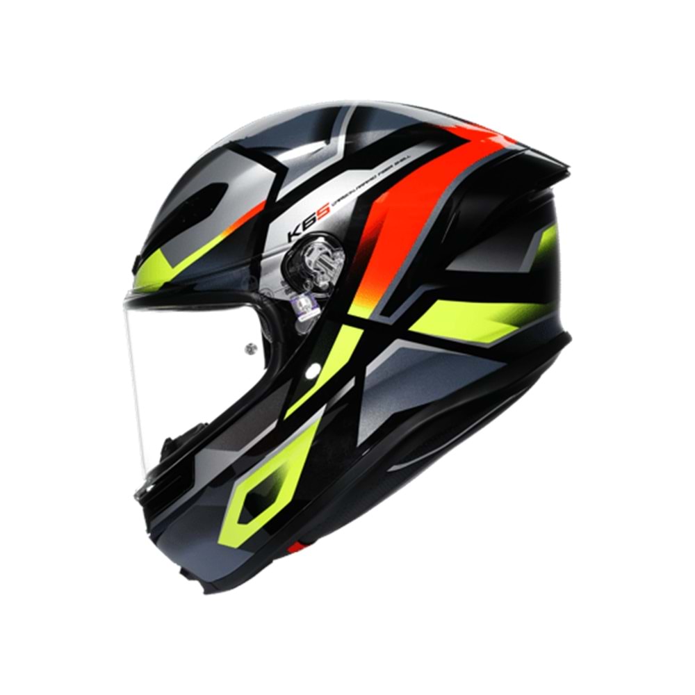 Agv K6 S Erazer Black Red Yellow Fluo Kapalı Kask
