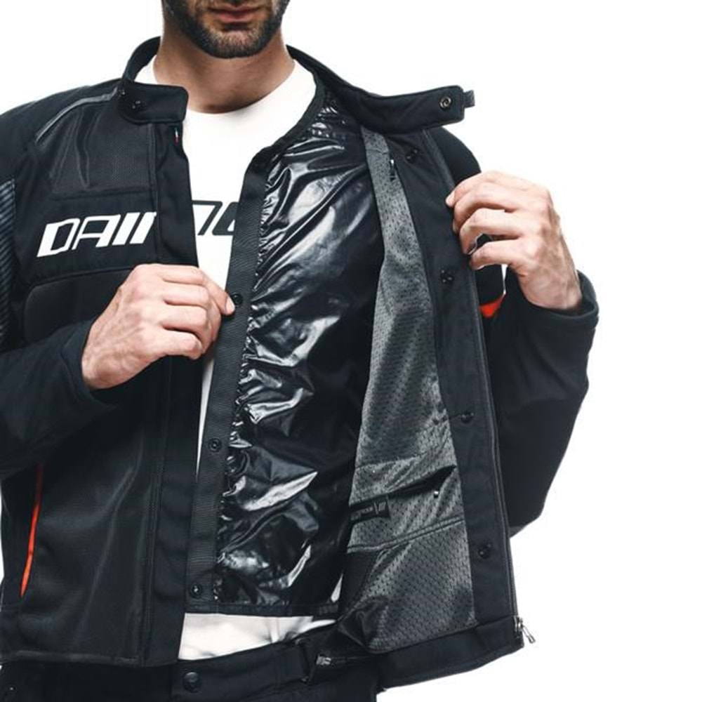Dainese Air Frame 3 Black Red Fluo Tekstil Mont