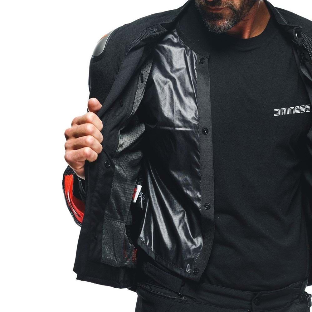 Dainese Energyca Air Black Fluo Red Tekstil Mont KIRMIZI SİYAH