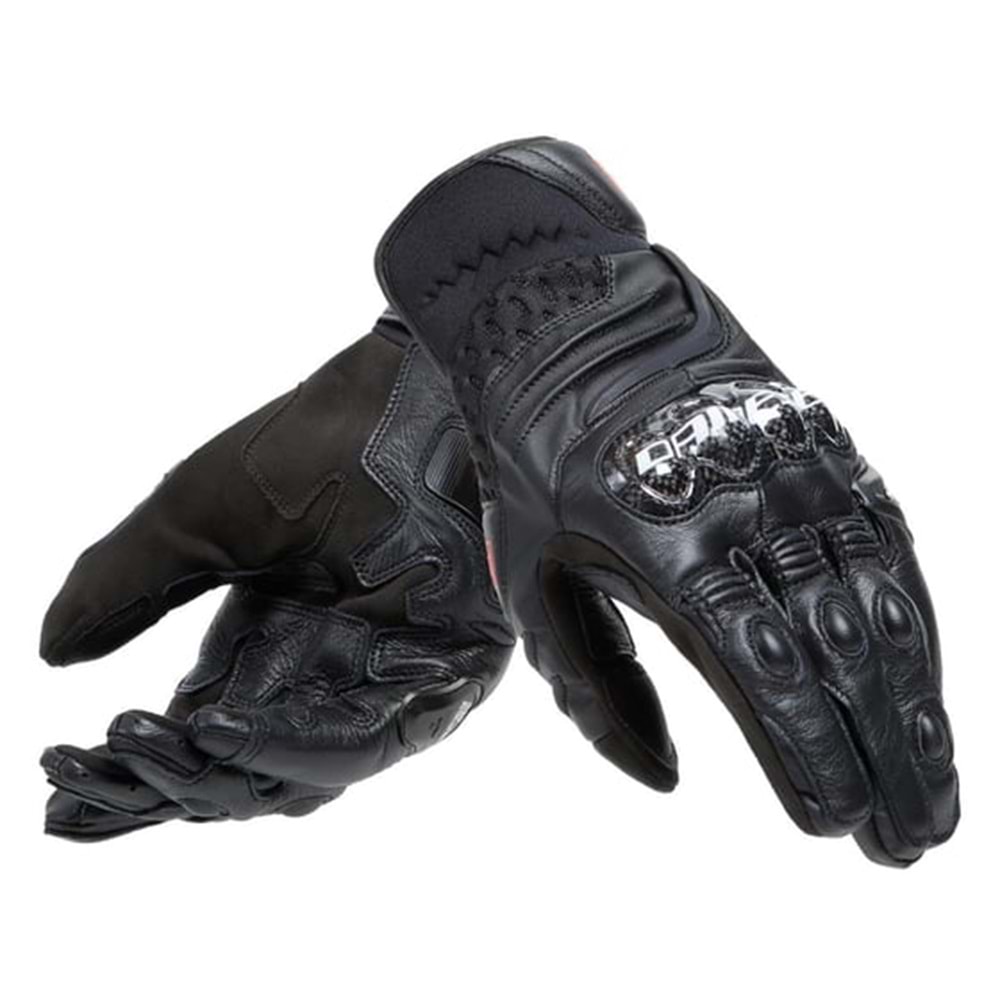 Dainese Carbon 4 Black Kısa Deri Eldiven SİYAH