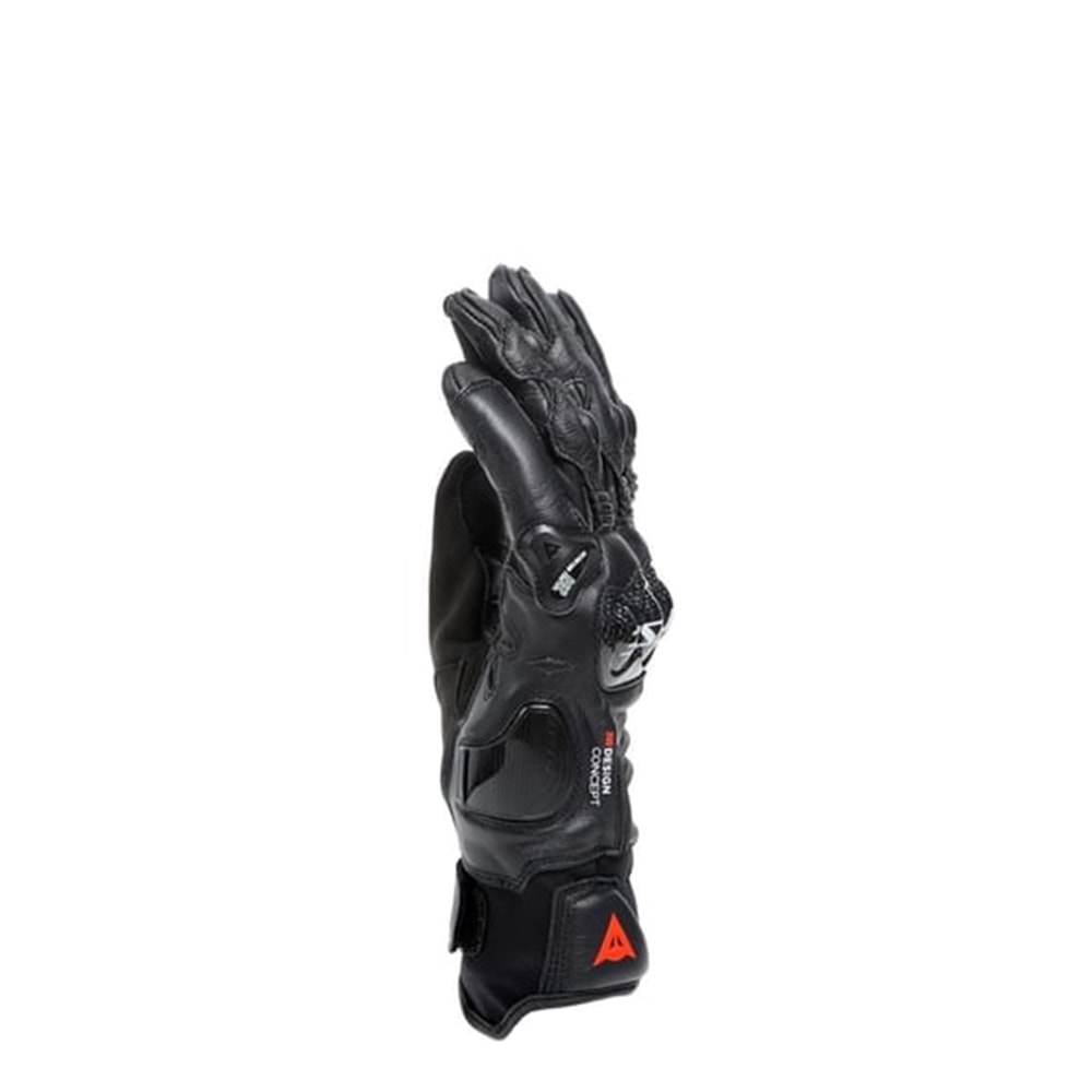 Dainese Carbon 4 Black Kısa Deri Eldiven SİYAH