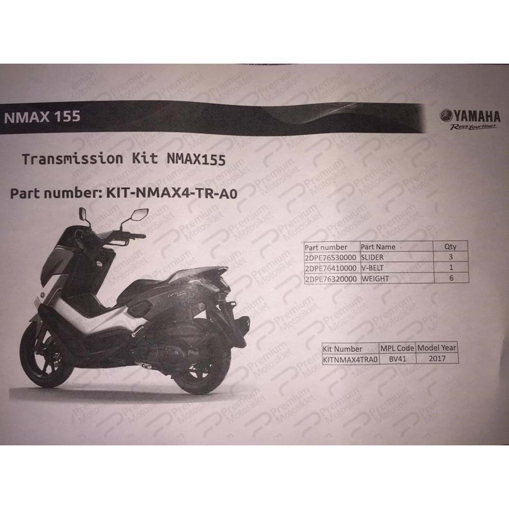 Nmax 155 Varyatör Bakım Kiti (2017-2020)
