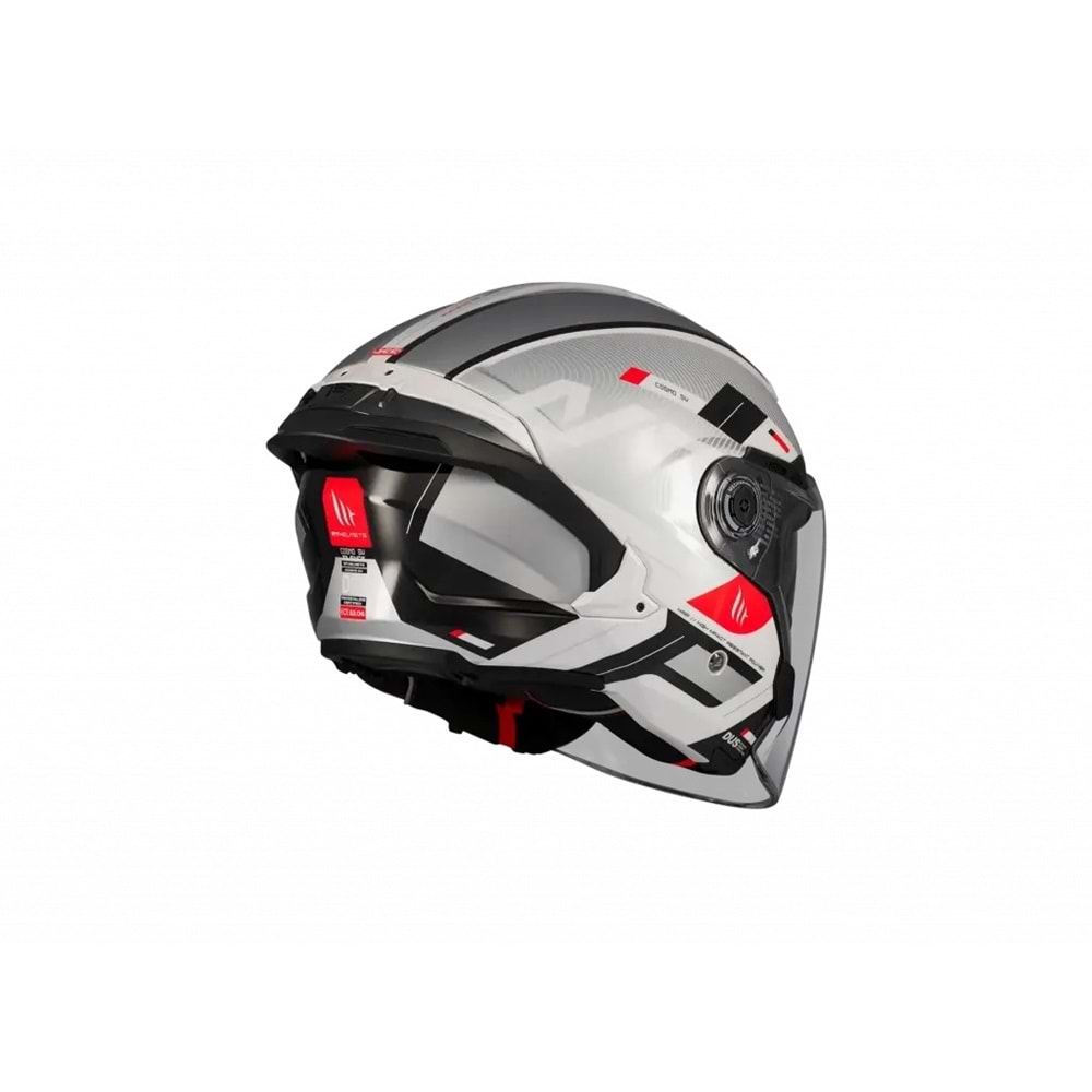 Kask Mt Cosmo Sv Silence A2 Gloss Gümüş Gözlüklü