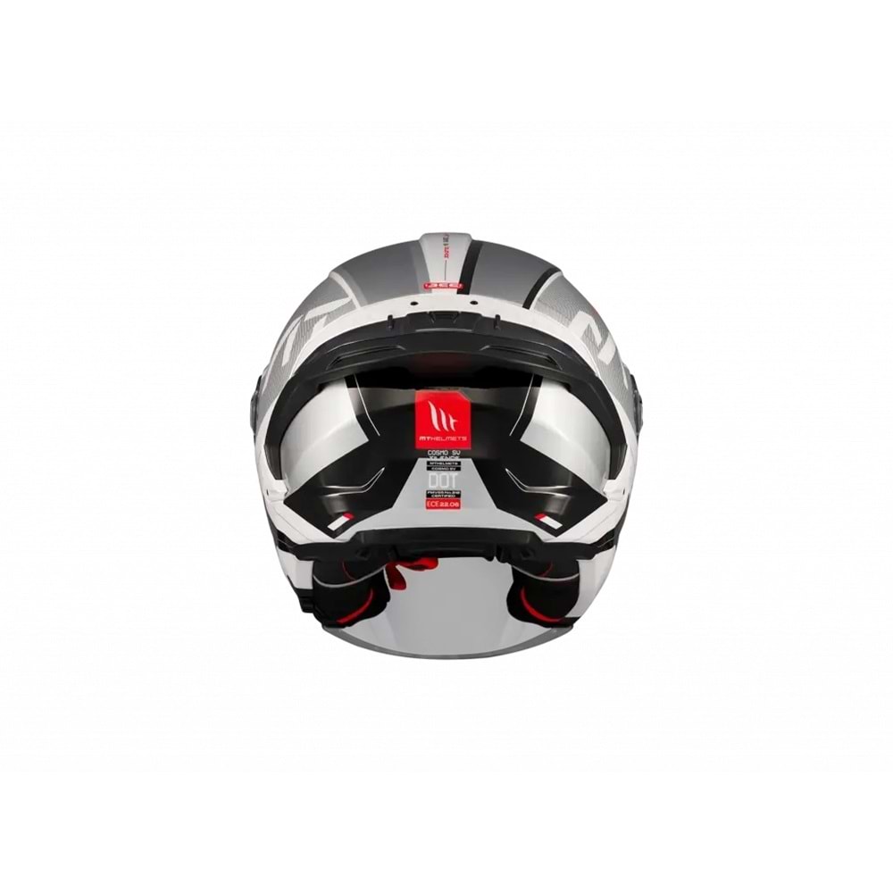 Kask Mt Cosmo Sv Silence A2 Gloss Gümüş Gözlüklü