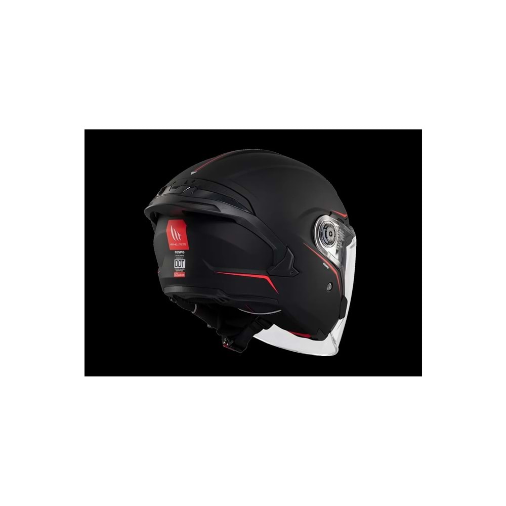 MT Cosmo Sv Solid A1 Mat Siyah Açık Kask