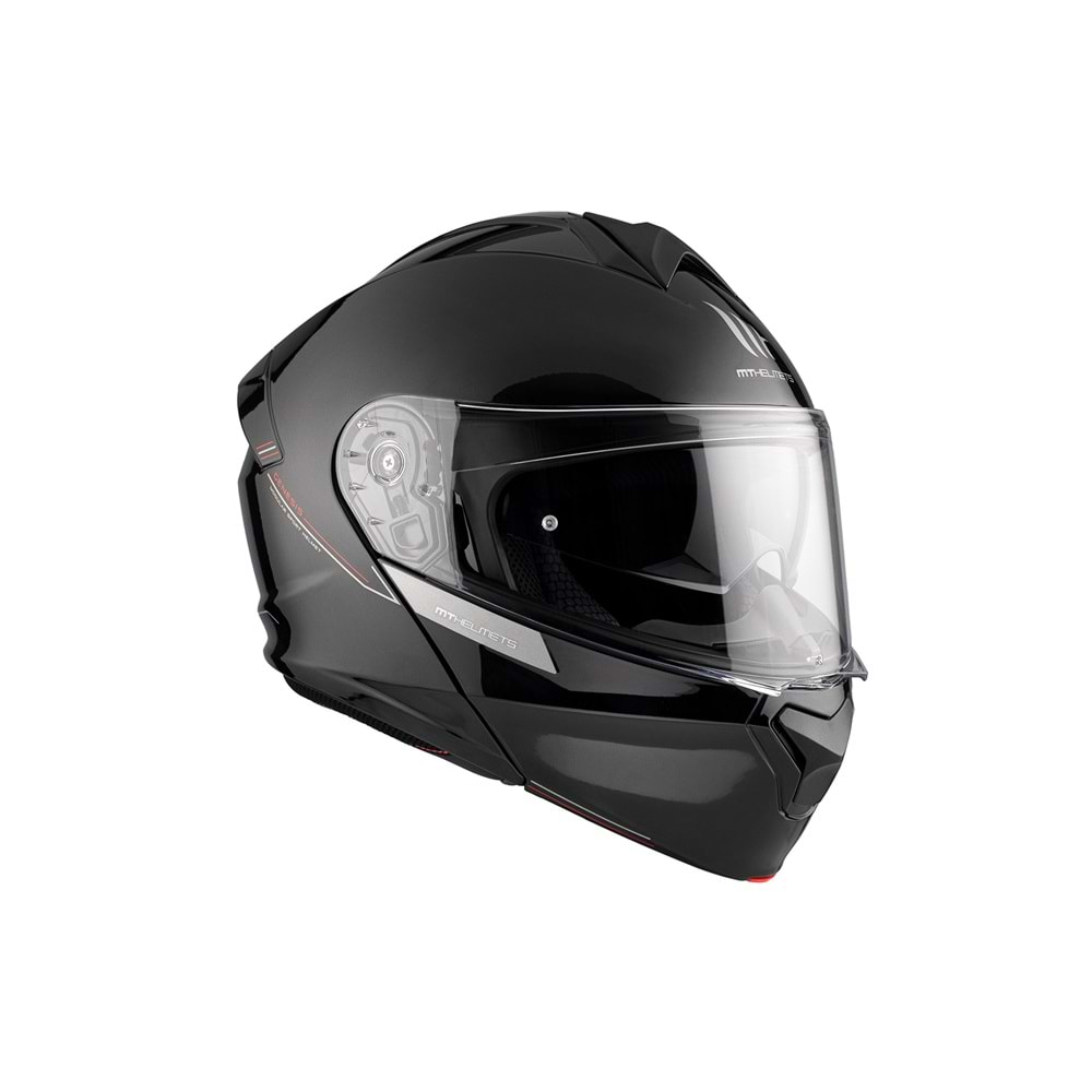 MT Genesis Sv Solid A1 Parlak Siyah Çene Açılır Kask