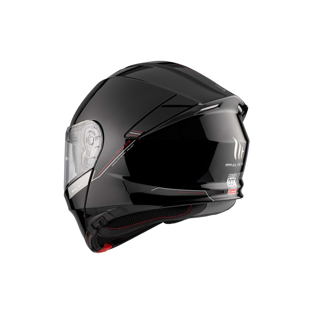 MT Genesis Sv Solid A1 Parlak Siyah Çene Açılır Kask