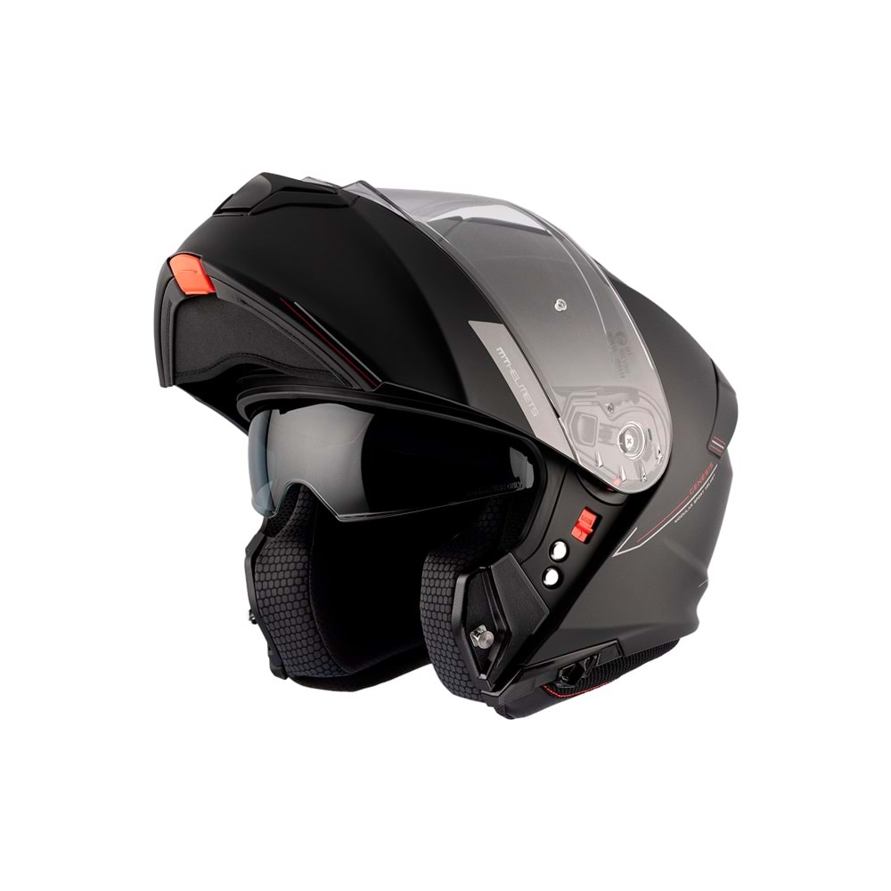 MT Genesis Sv Solid A1 Mat Çene Açılır Kask SİYAH