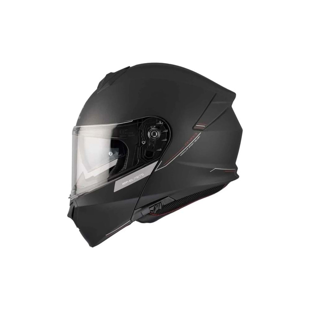 MT Genesis Sv Solid A1 Mat Çene Açılır Kask SİYAH