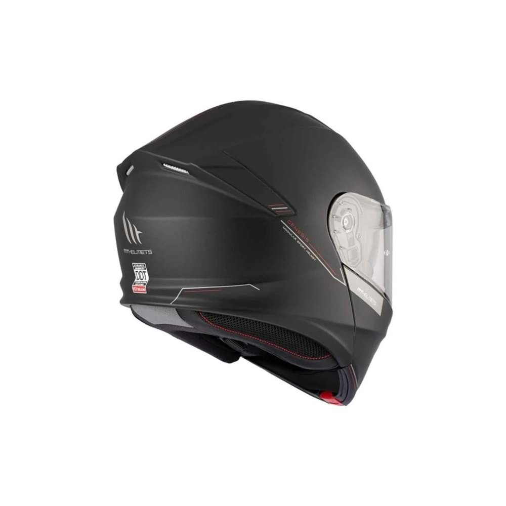 MT Genesis Sv Solid A1 Mat Çene Açılır Kask SİYAH