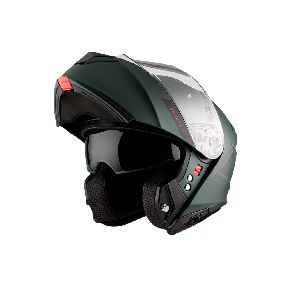 MT Genesis Sv Solid A6 Mat Yeşil Çene Açılır Kask