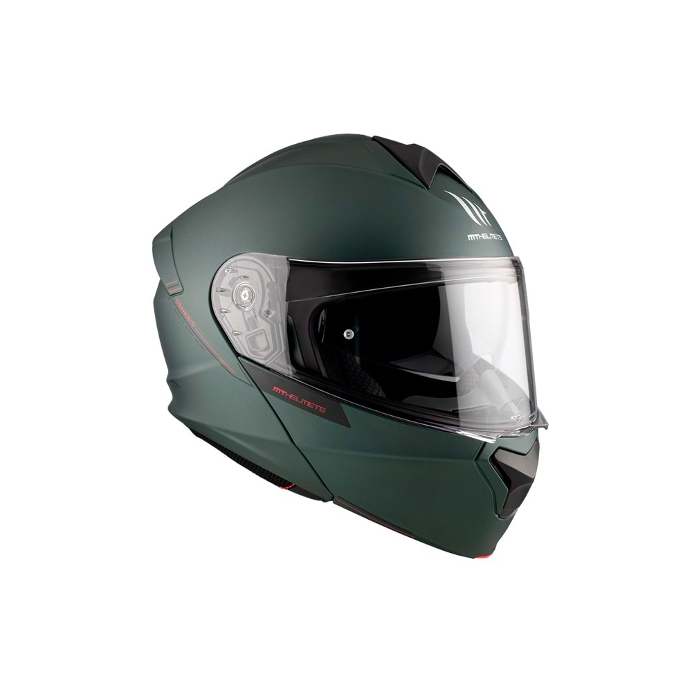 MT Genesis Sv Solid A6 Mat Yeşil Çene Açılır Kask
