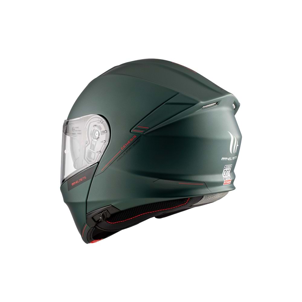 MT Genesis Sv Solid A6 Mat Yeşil Çene Açılır Kask