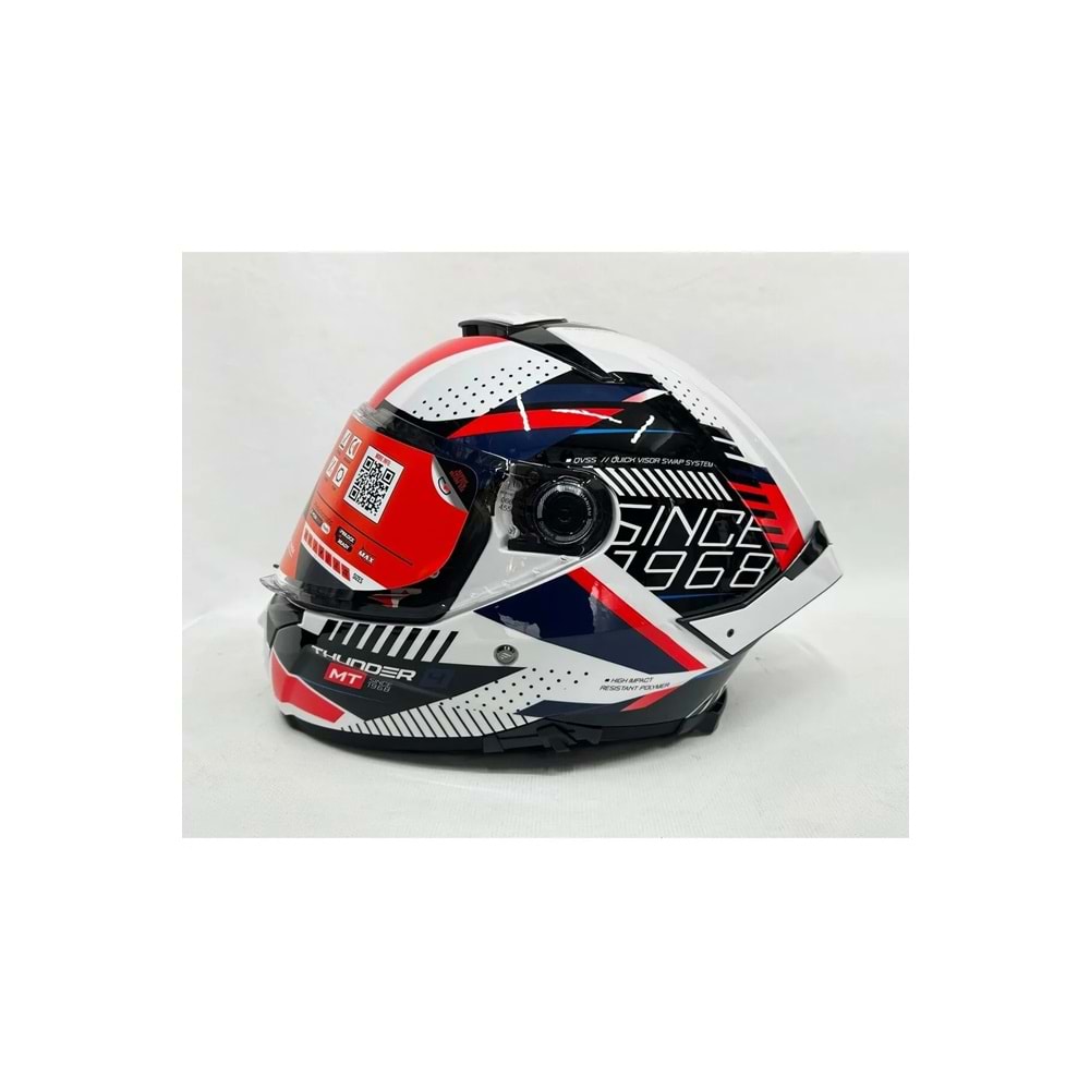 MT Thunder 4sv Luminence A7 Şefaf Vizörlü Kask Parlak Renk ÇOK RENKLİ