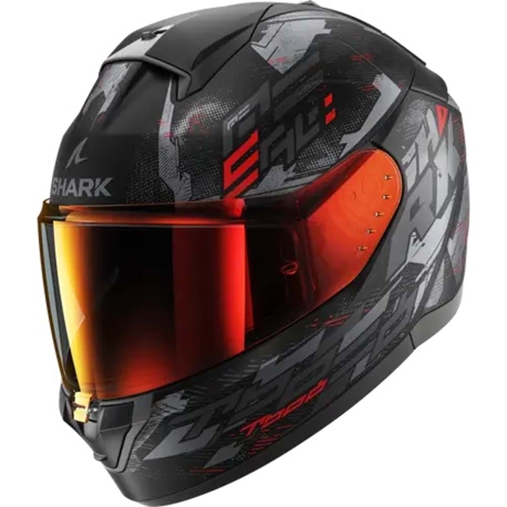Shark Rıdıll 2 Molokai Mat Kırmızı Siyah Kapalı Kask