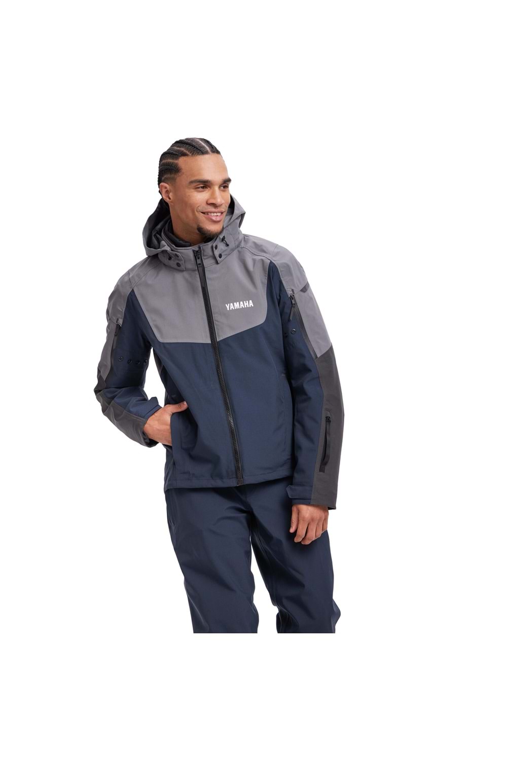 Yamaha Erkekler için Scooter Sürüş Ceketi GRİ S Beden