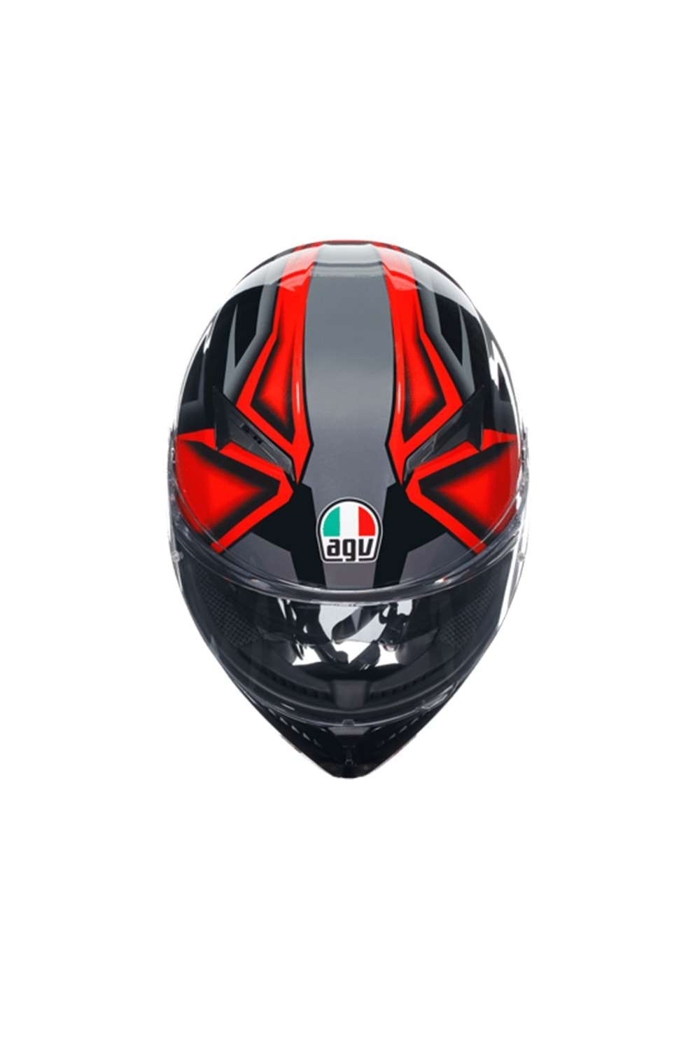 Agv K3 Compound Black Red Kapalı Kask