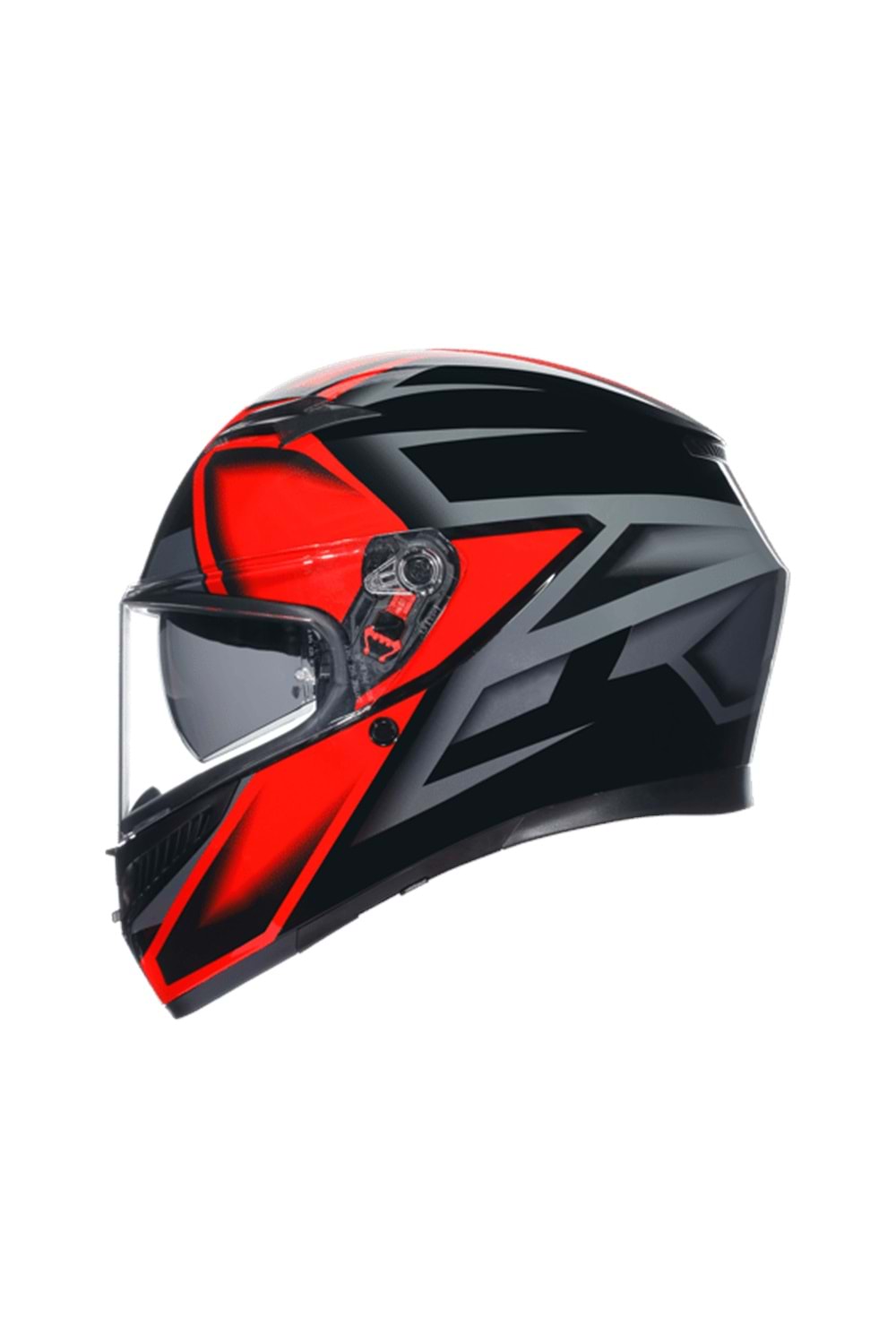 Agv K3 Compound Black Red Kapalı Kask