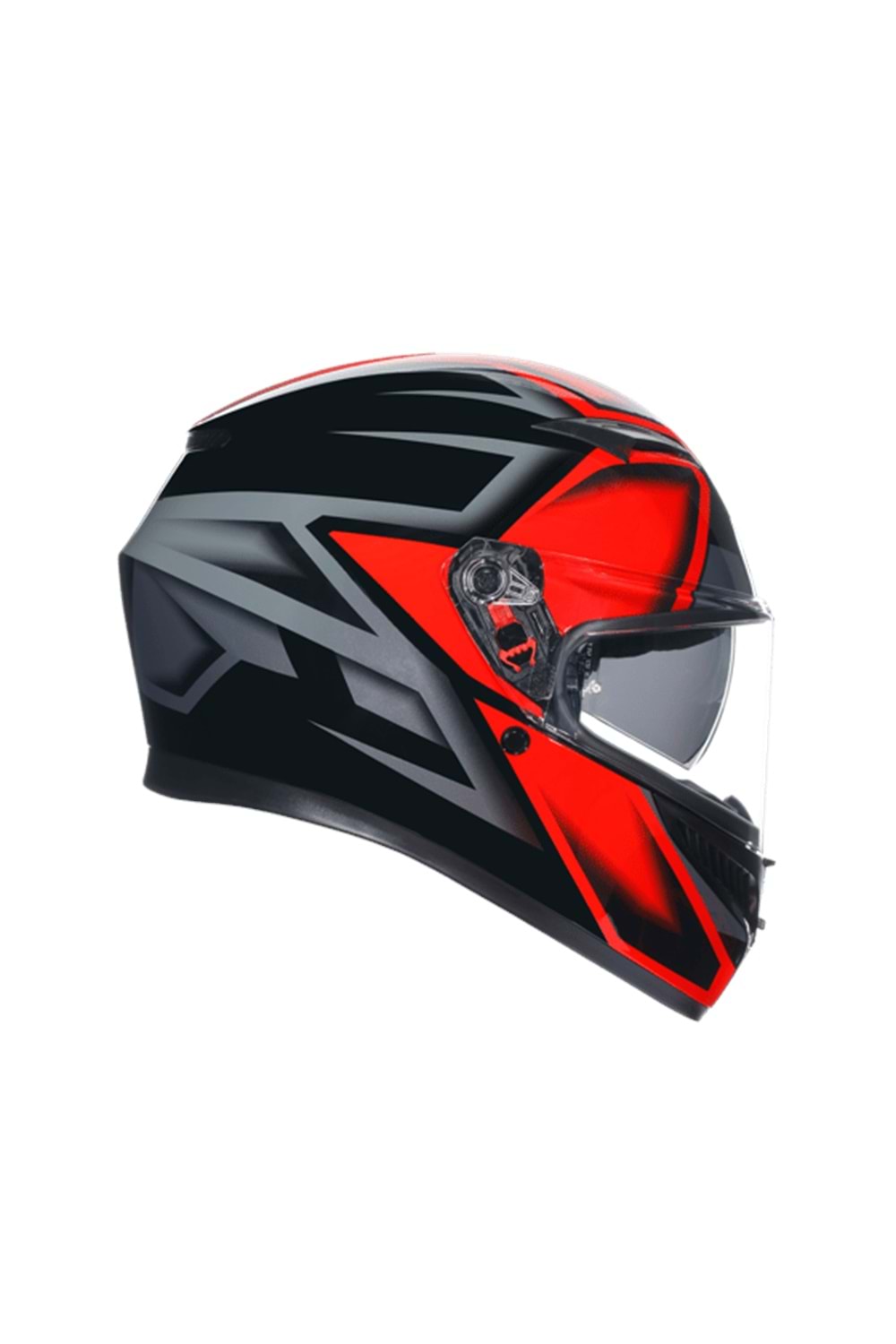 Agv K3 Compound Black Red Kapalı Kask