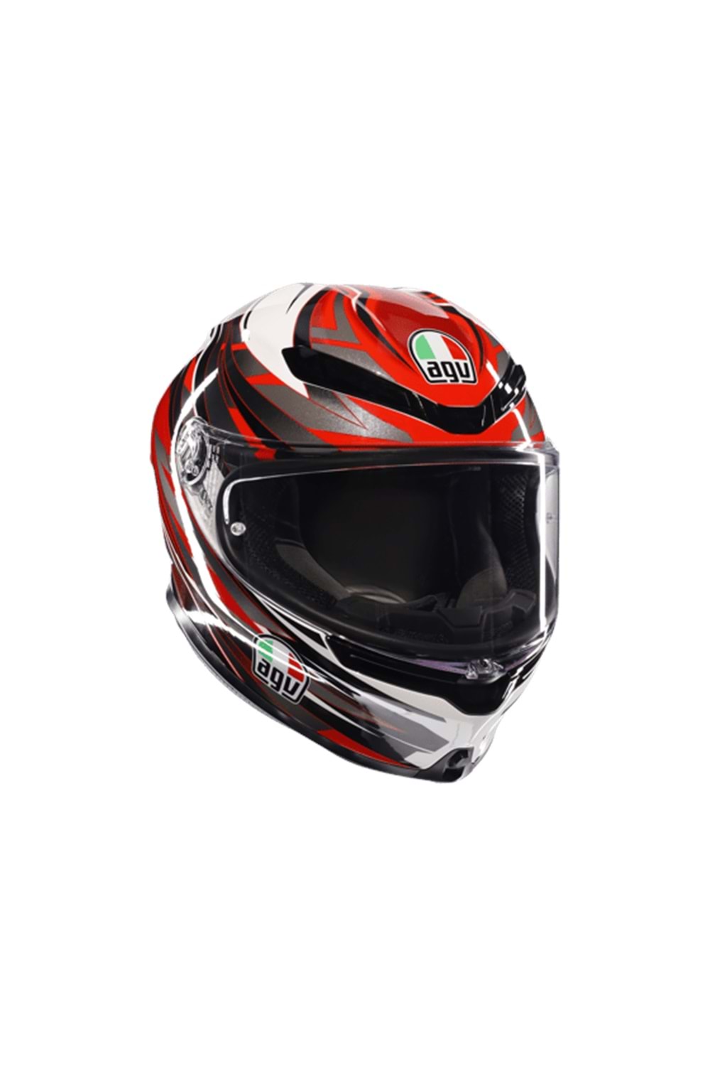 Agv K6 S Reeval White Red Grey Kapalı Kask