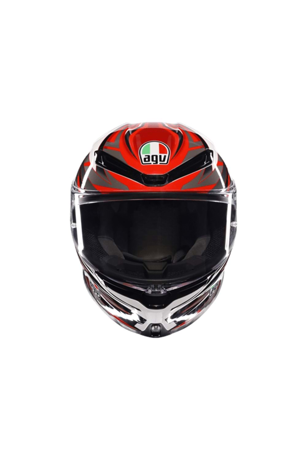 Agv K6 S Reeval White Red Grey Kapalı Kask