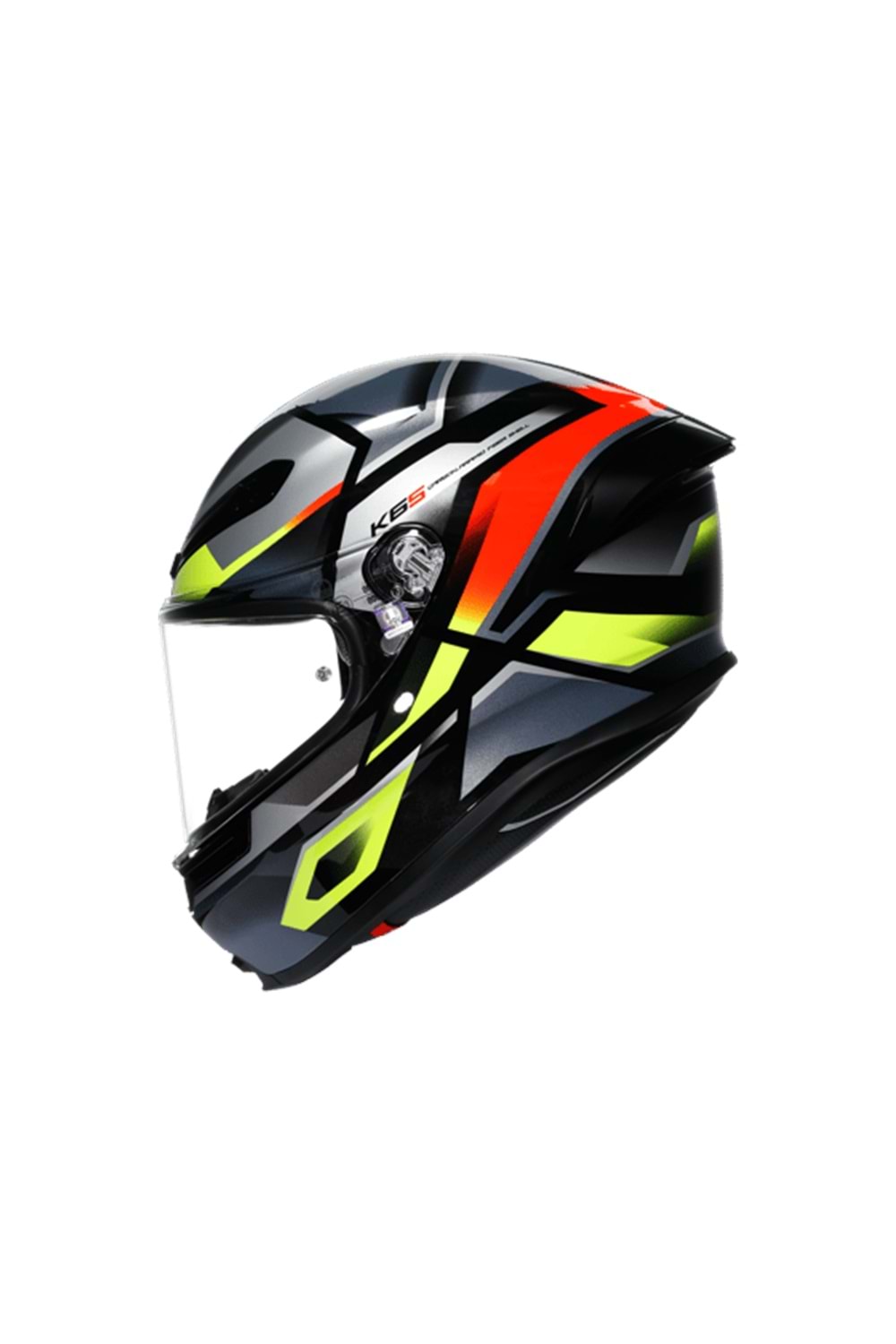 Agv K6 S Erazer Black Red Yellow Fluo Kapalı Kask