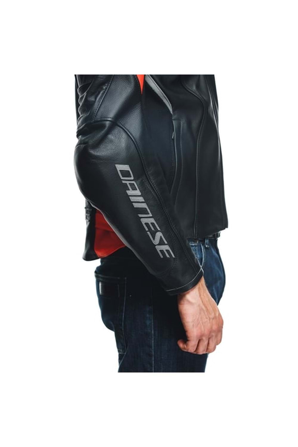 Dainese Racing 4 Black Fluo Red Deri Mont