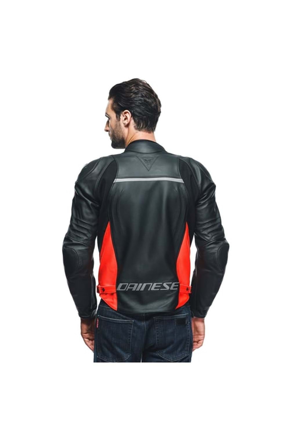 Dainese Racing 4 Black Fluo Red Deri Mont