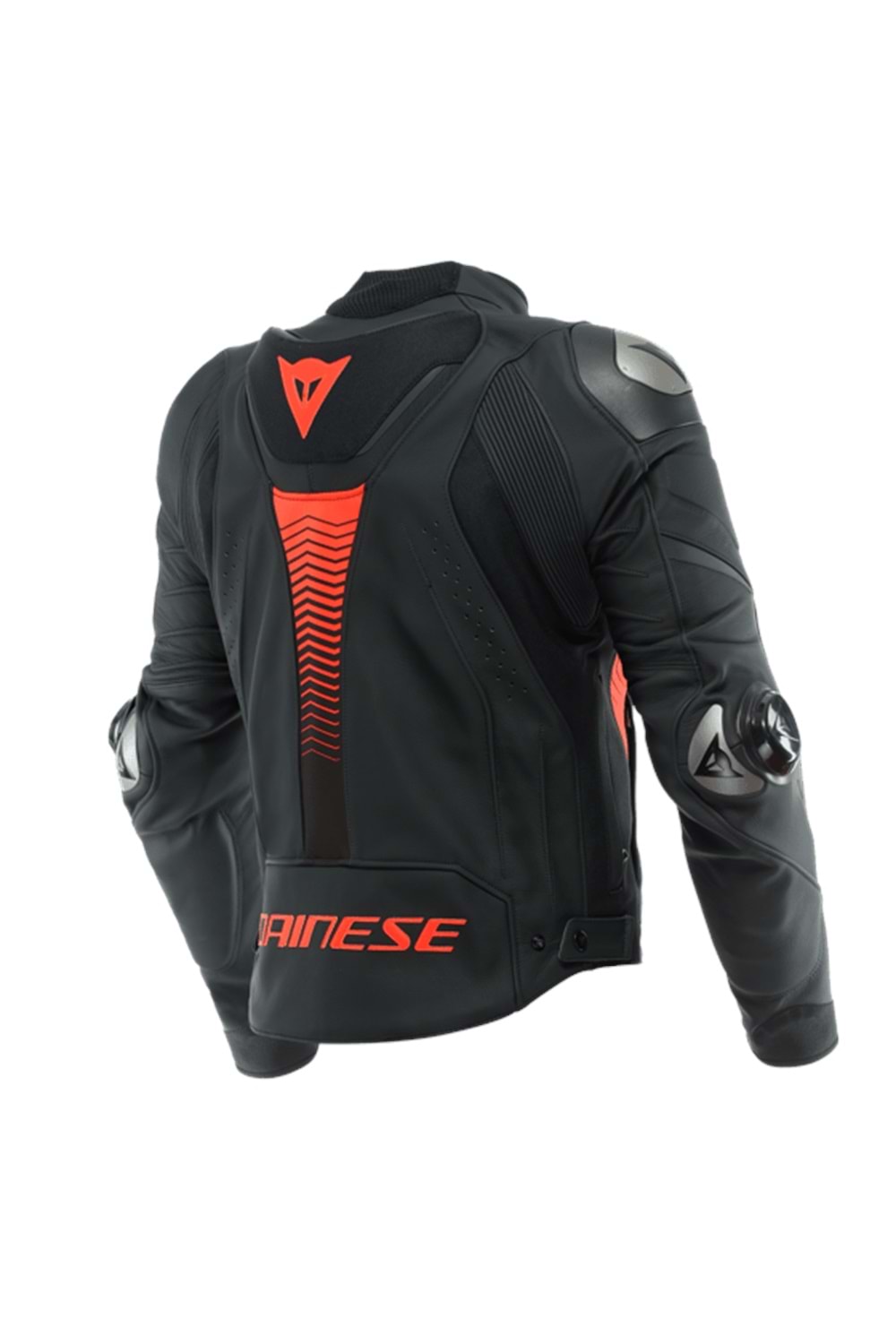 Dainese Super Speed 4 Black Matt Fluo Red Deri Ceket