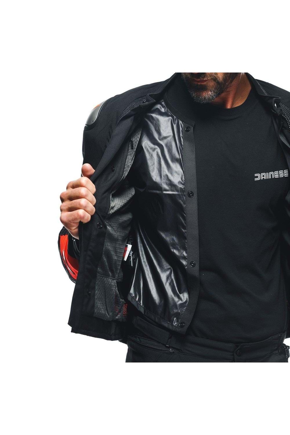Dainese Energyca Air Black Fluo Red Tekstil Mont KIRMIZI SİYAH