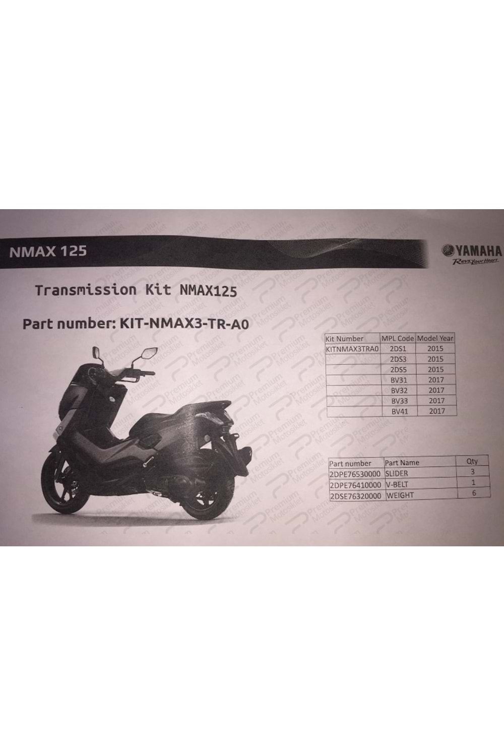 Nax 125 Varyatör Bakım Kiti (2015-2020)