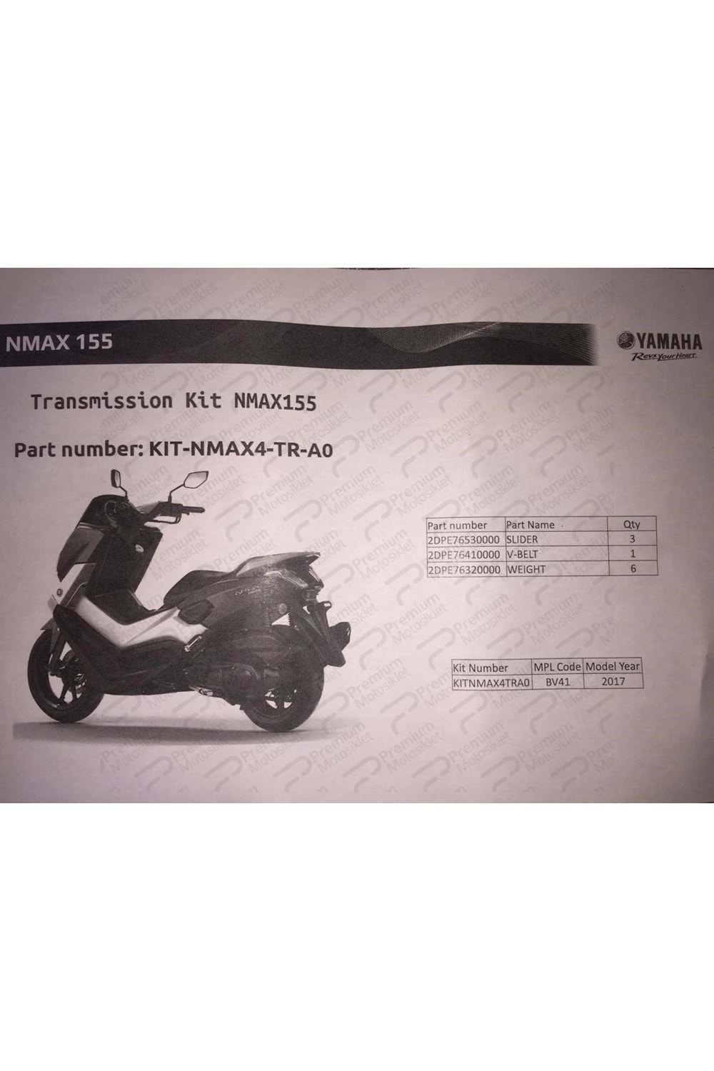 Nmax 155 Varyatör Bakım Kiti (2017-2020)