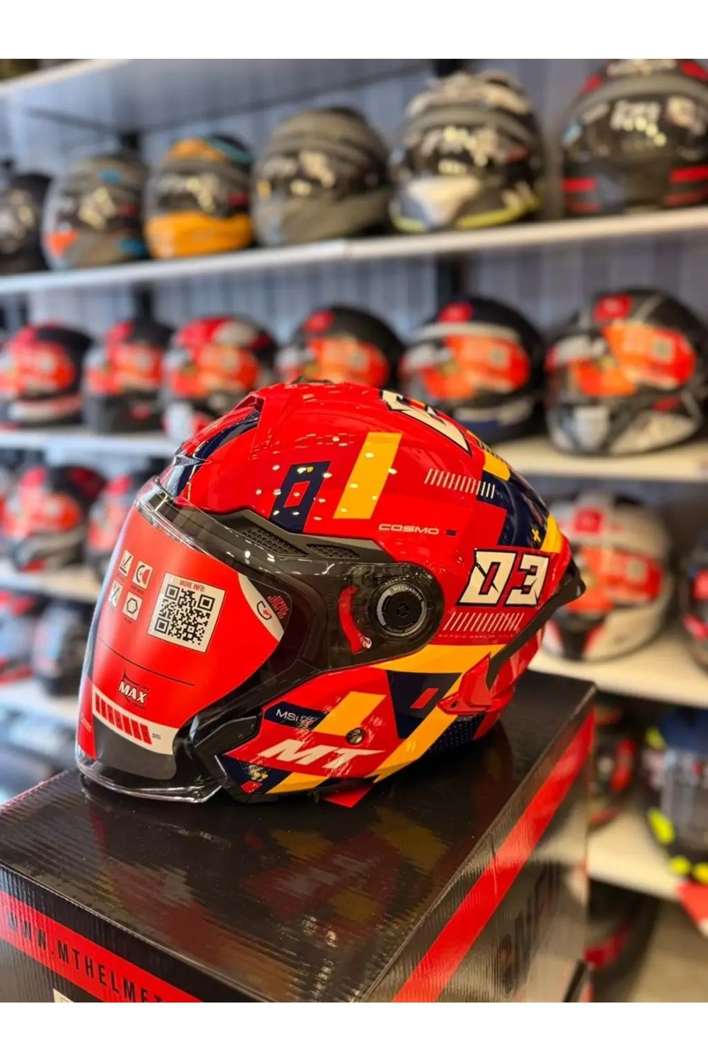 Kask Mt Cosmo Sv Sergıo Garcıa E5 Parlak Kırmızı