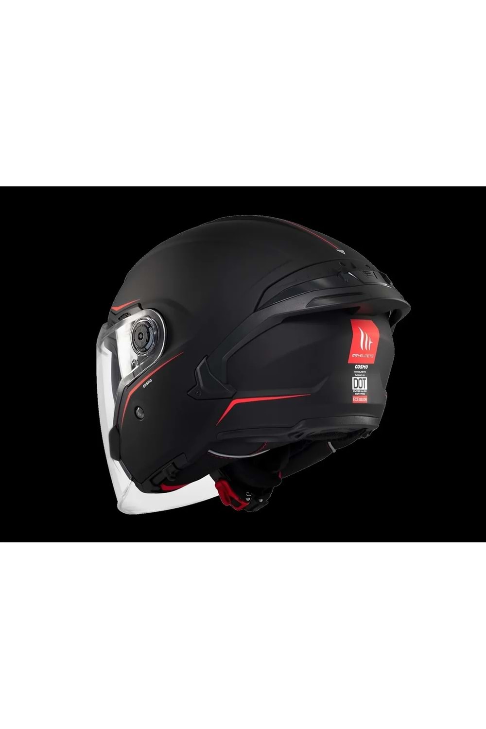 MT Cosmo Sv Solid A1 Mat Siyah Açık Kask