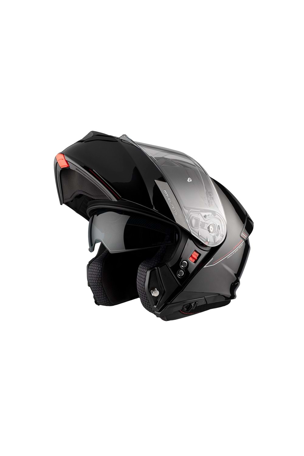 MT Genesis Sv Solid A1 Parlak Siyah Çene Açılır Kask