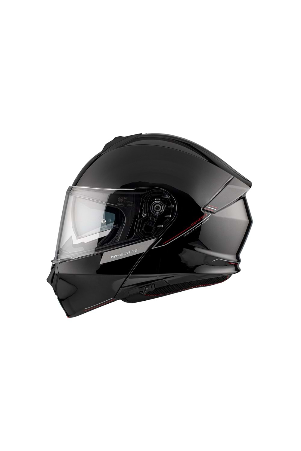 MT Genesis Sv Solid A1 Parlak Siyah Çene Açılır Kask