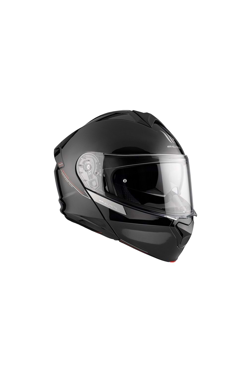 MT Genesis Sv Solid A1 Parlak Siyah Çene Açılır Kask