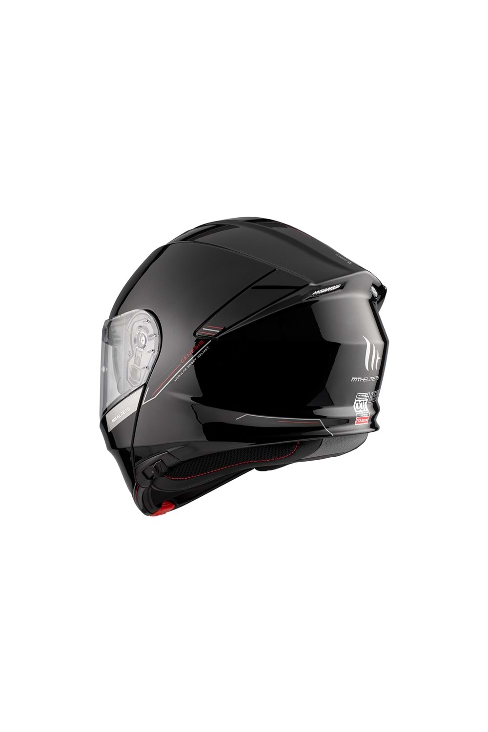 MT Genesis Sv Solid A1 Parlak Siyah Çene Açılır Kask